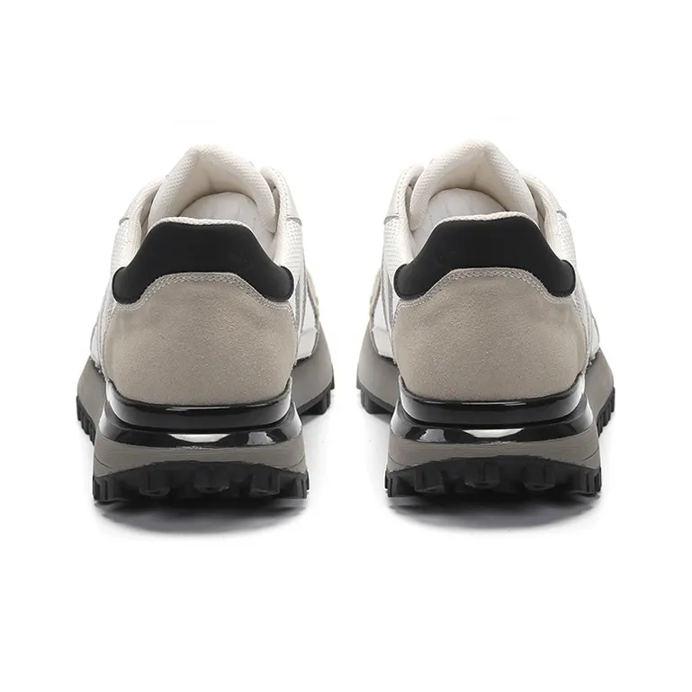 YEDANI Low Top Skateboard Shoes Men's White Gray-3