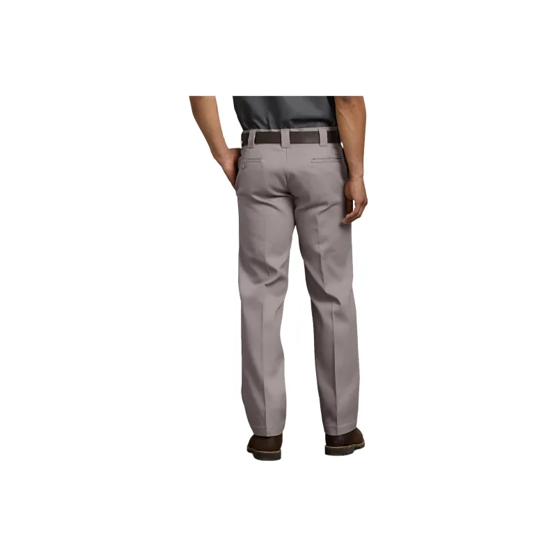 Dickies Slim Fit Straight Leg Work Pants Silver Casual Pants 873 FLEX Slim Fit Men's Silver Gray-1