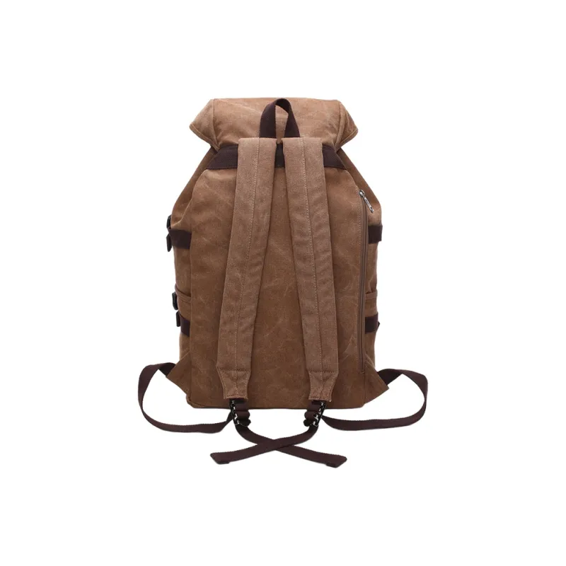 Slazenger Canvas Laptop Backpack Regular Unisex Black/Khaki/Dark Blue/Coffee-14