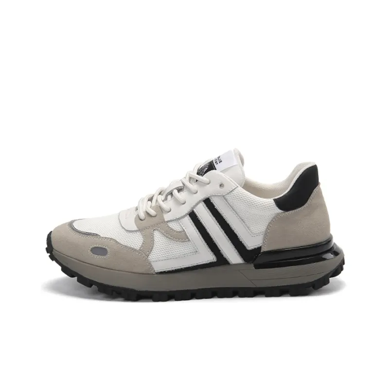 YEDANI Low Top Skateboard Shoes Men's White Gray-0
