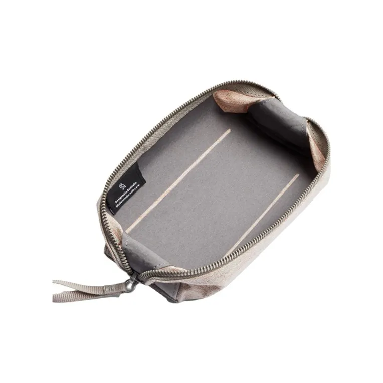 BELLROY Polyester Clutch Pen Pouch Storage Bag Unisex Silver Shell Gray-1