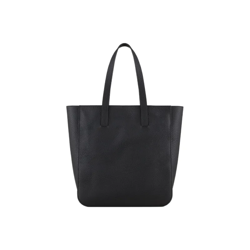 GIORGIO ARMANI Cow Leather Tote Bag Shopping Bag Handbag Men's Black-2