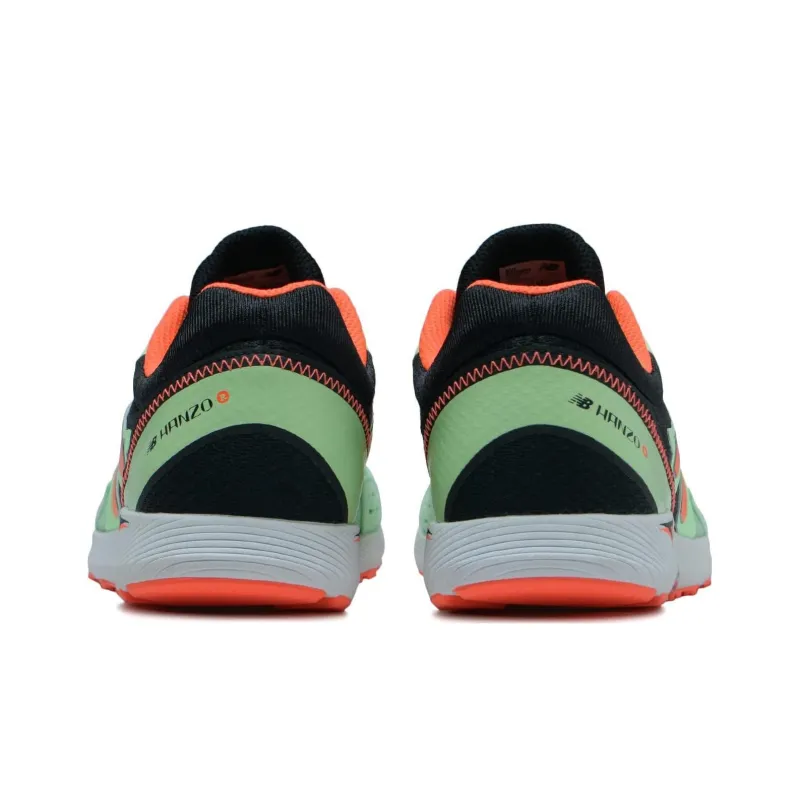 New Balance Hanzo Cushioned Slip Resistant Low Top Running Shoes Unisex Green Black Orange-3