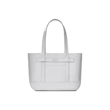 MR.ACE HOMME Polyester Tote Bag Shopping Bag Shoulder Bags Unisex Gray White Paint