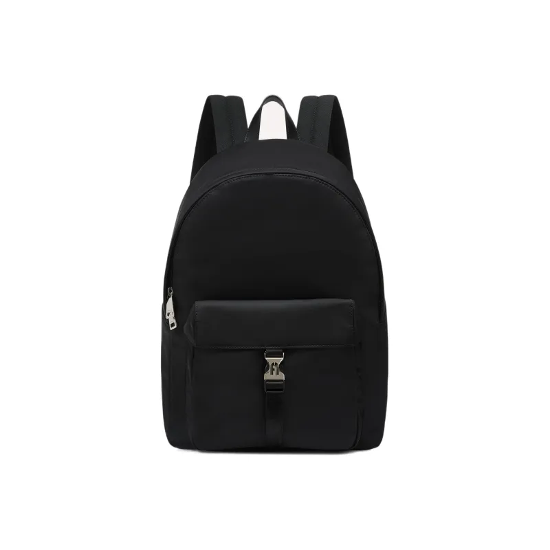 Furla Nylon And Leather Backpack Men's Black-0