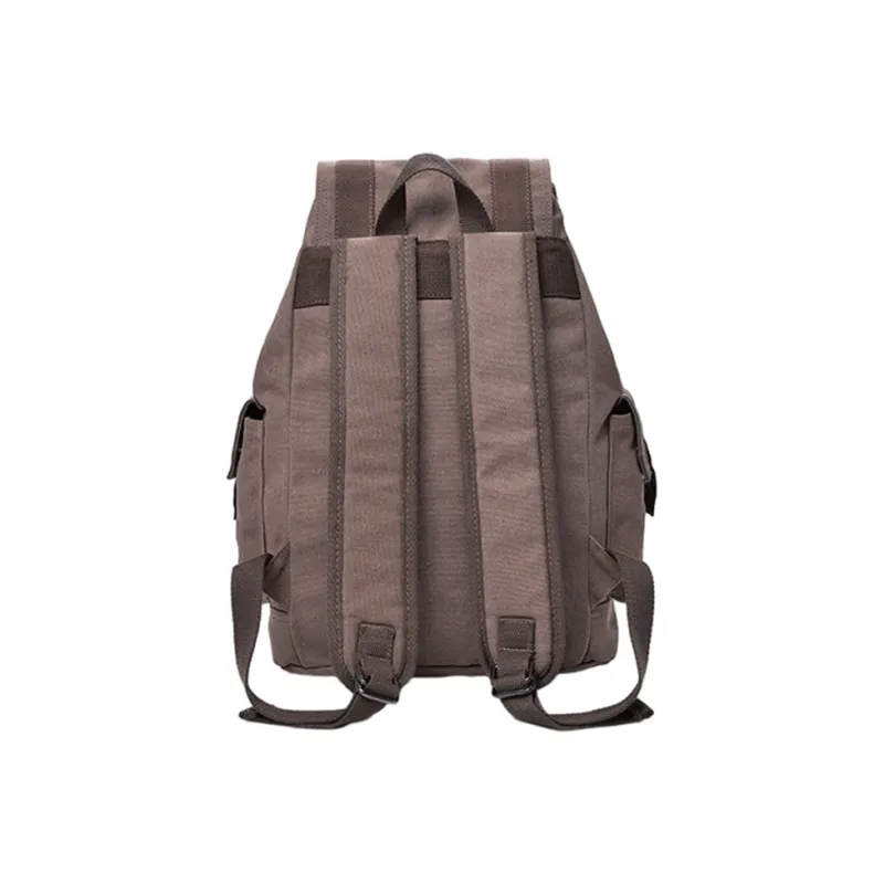 Slazenger Canvas Laptop Backpack Regular Unisex Black/Khaki/Coffee-11