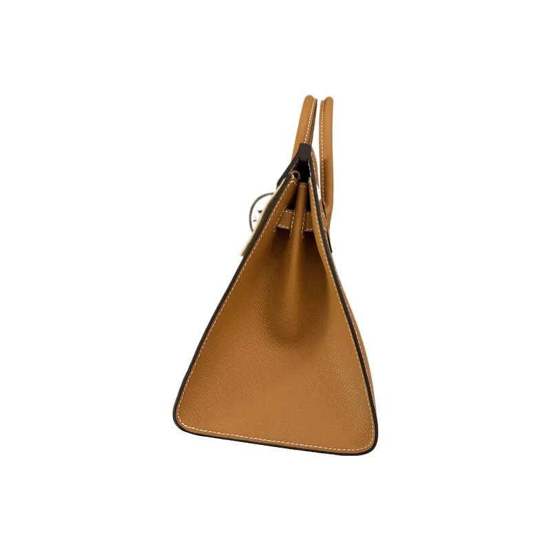HERMES Birkin Epsom Leather Birkin Bag Handbags Women's Gold Brown-3