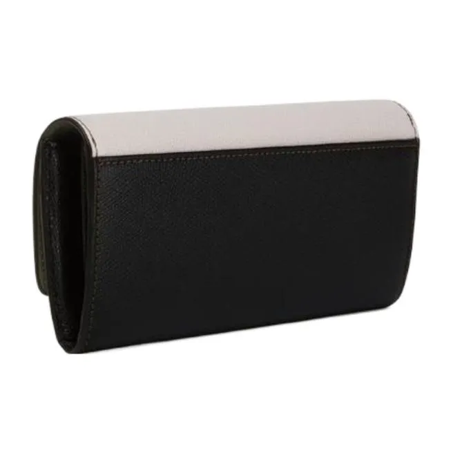 Furla Leather Wallet Large Size Men's Black/White-1