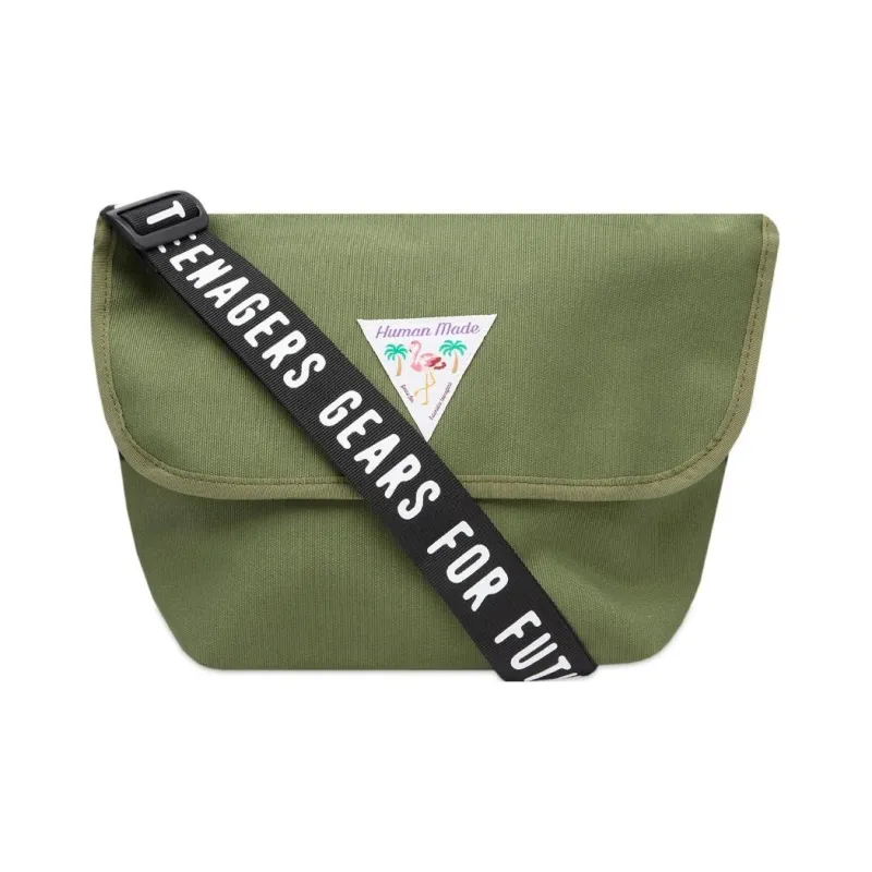 HUMAN MADE Canvas Canvas Bag Crossbody Bag Small Size Unisex Green-0
