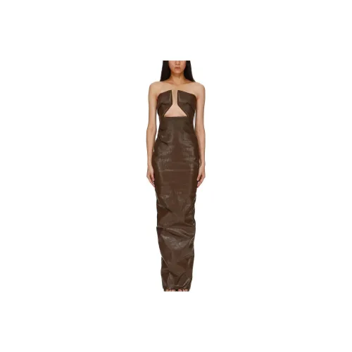 RICK OWENS Sleeveless Dresses Women's Brown