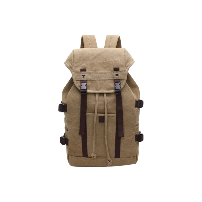 Slazenger Canvas Laptop Backpack Regular Unisex Black/Khaki/Dark Blue/Coffee-4