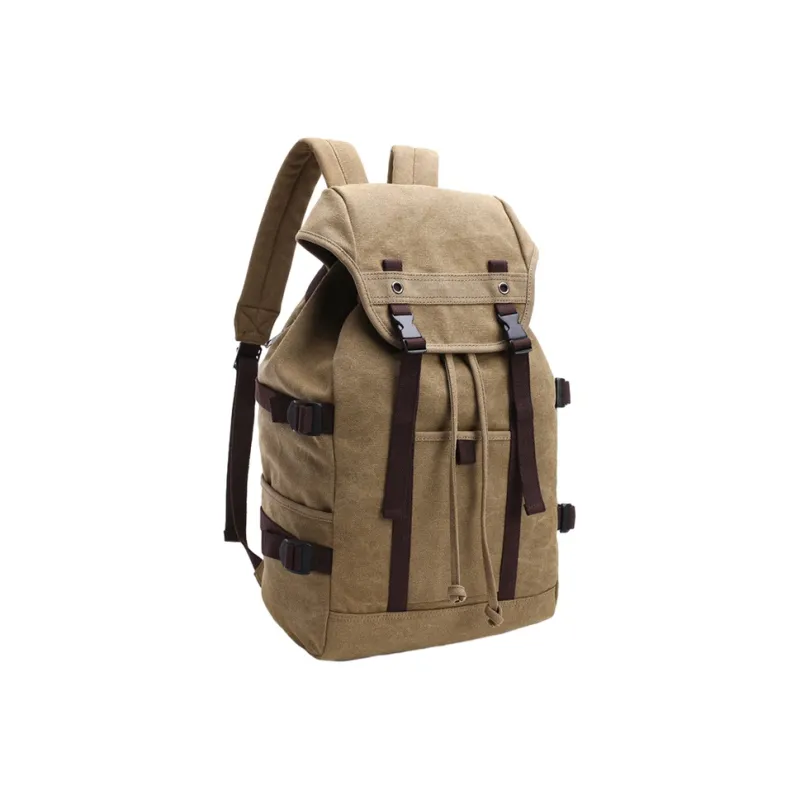 Slazenger Canvas Laptop Backpack Regular Unisex Black/Khaki/Dark Blue/Coffee-5