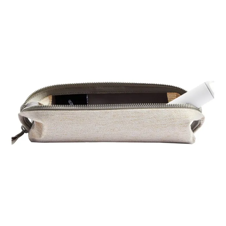BELLROY Polyester Clutch Pen Pouch Storage Bag Unisex Silver Shell Gray-2