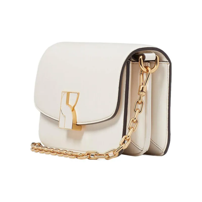 Kate Spade Smooth Cow Leather Shoulder Bag, Crossbody Bag Trumpets Women's White-2