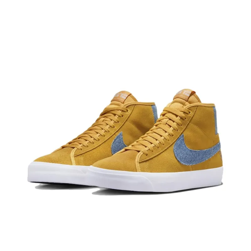 Nike Sb Zoom Blazer Mid Pro Gt Grant Taylor University Gold Denim-2