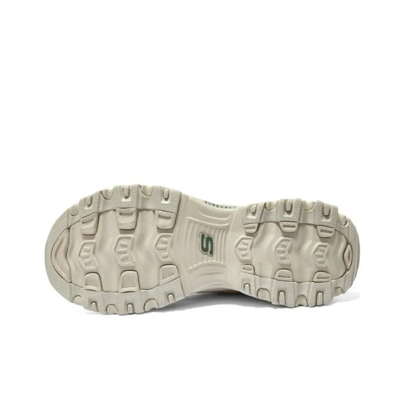 Skechers D'LITES 1.0 Mocha Bear Anti Slip Wear Resistant Low Top Chunky Sneakers Men's Beige Green-5