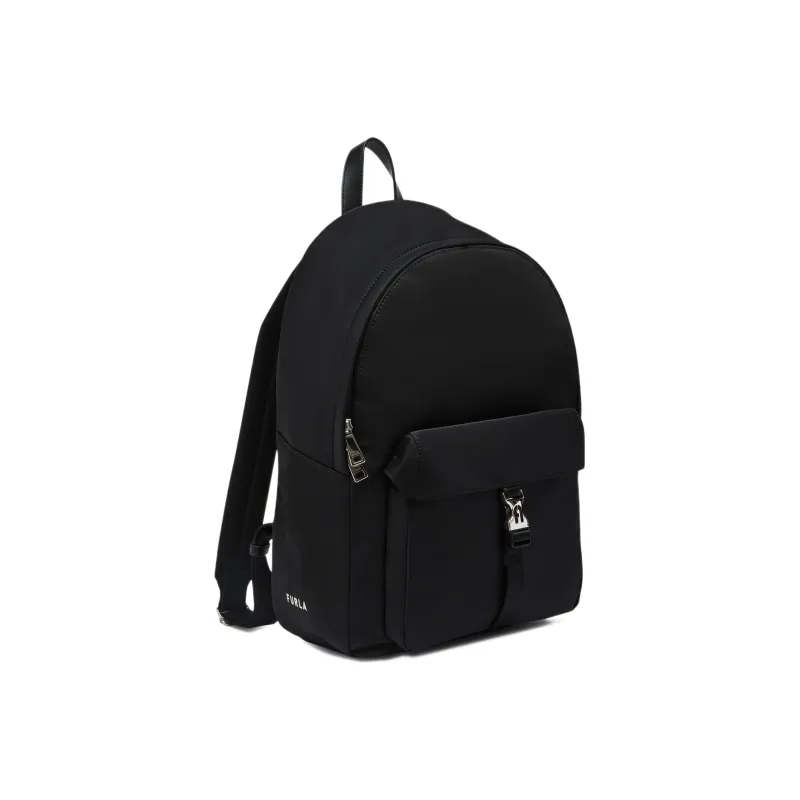 Furla Nylon And Leather Backpack Men's Black-1