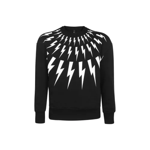 Neil Barrett Thunderbolt-print Cotton Sweatshirt