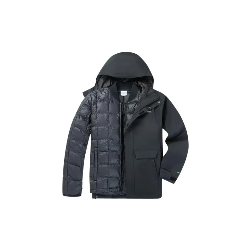 Columbia MADRONA HEIGHTS Waterproof And Warm Windbreaker Jacket Unisex Graphite Black-2