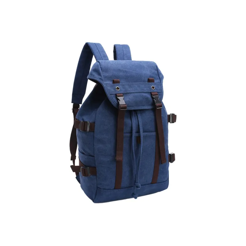 Slazenger Canvas Laptop Backpack Regular Unisex Black/Khaki/Dark Blue/Coffee-9