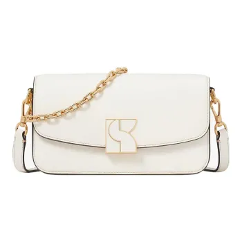 Kate Spade Smooth Cow Leather Shoulder Bag Crossbody Bag Small Size Women's White