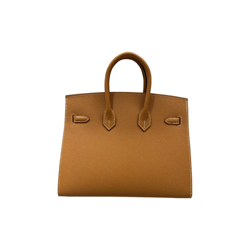 HERMES Birkin Epsom Leather Birkin Bag Handbags Women's Gold Brown-1