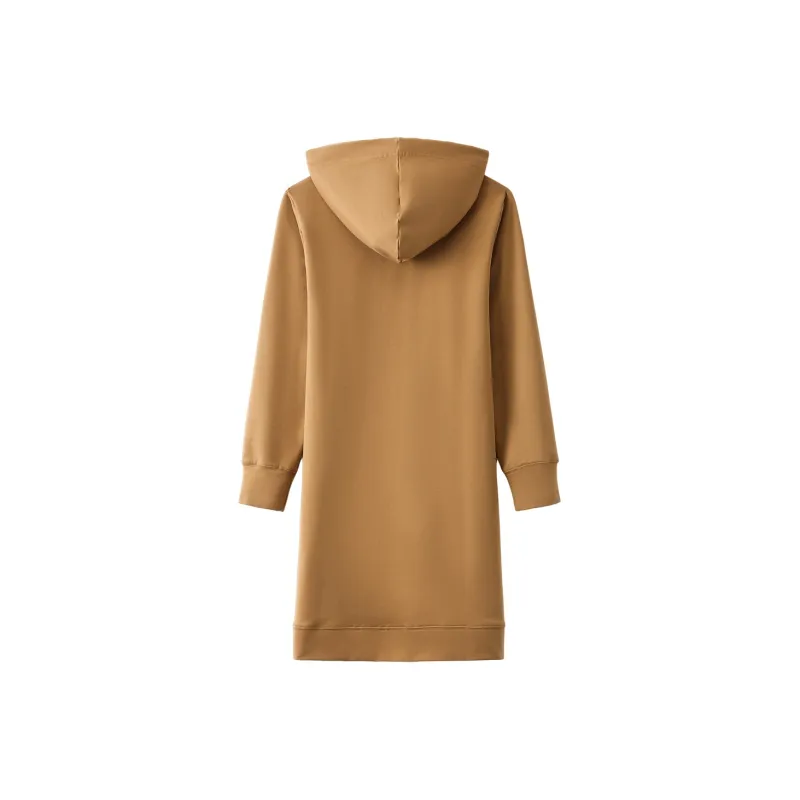 H YXIANG Long Sleeved Dresses Women's Coffee-1