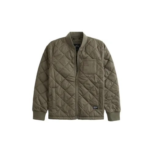 Hollister Jackets Men Olive Green