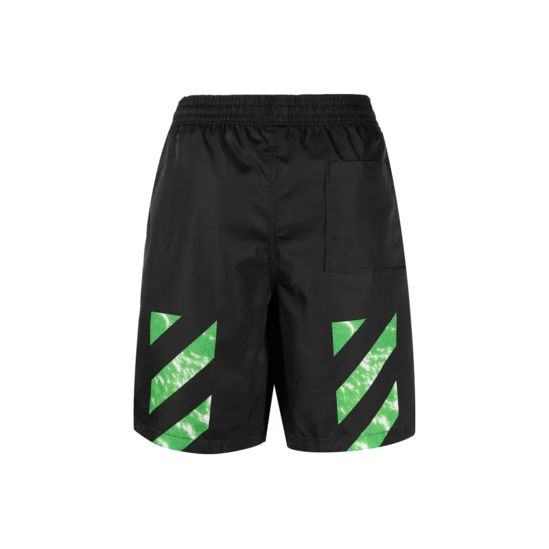 OFF-WHITE Diag-print Swim Shorts-1