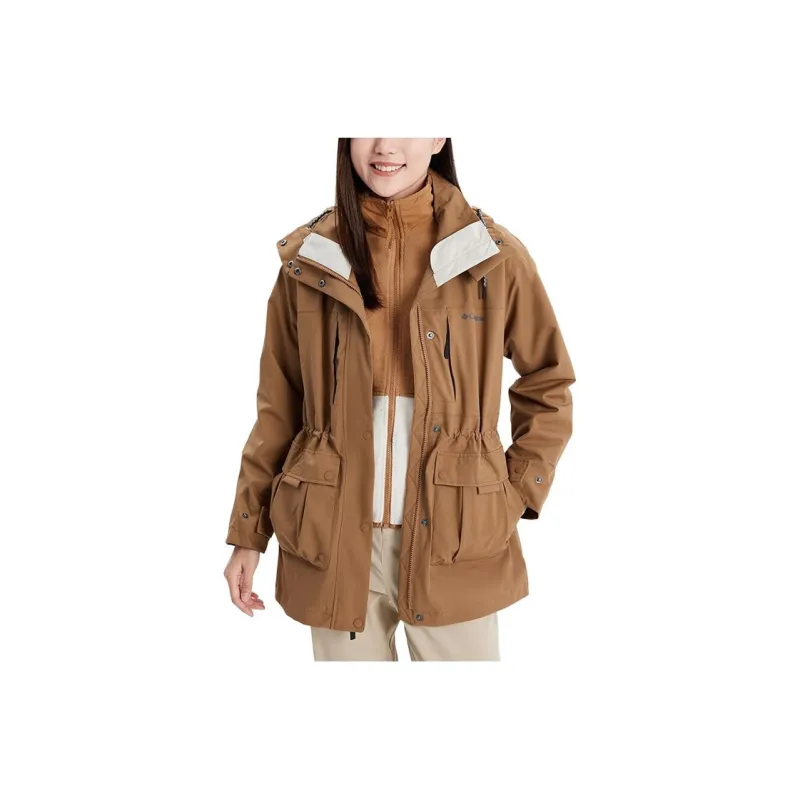 Columbia Waterproof, Thermal, And Rainproof Windbreaker Jacket Women's Brown-2
