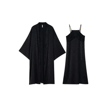 Same Language Bath Robes Women's Ink Tranquil Auspicious Clouds