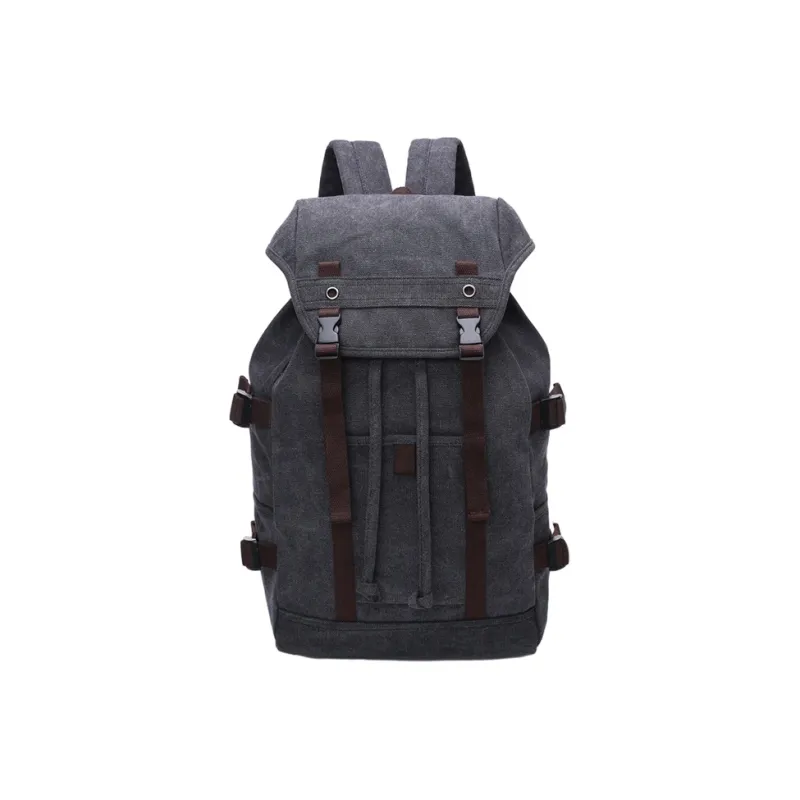 Slazenger Canvas Laptop Backpack Regular Unisex Black/Khaki/Dark Blue/Coffee-0
