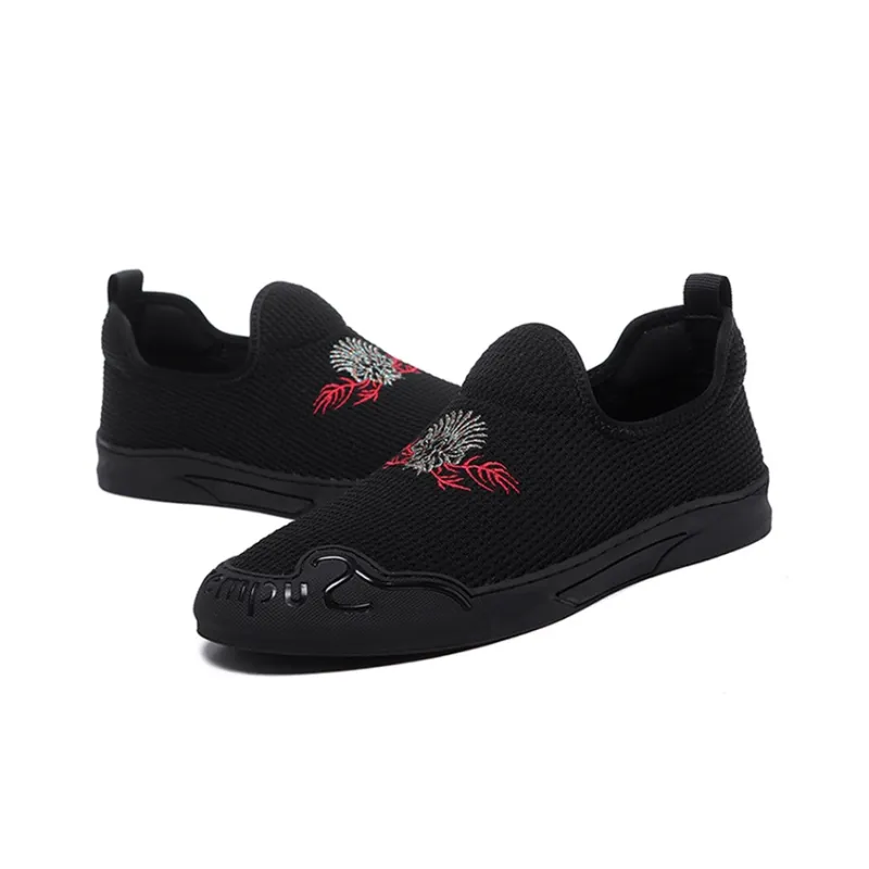 YEDANI Low Top Canvas Shoes Men's Black-3