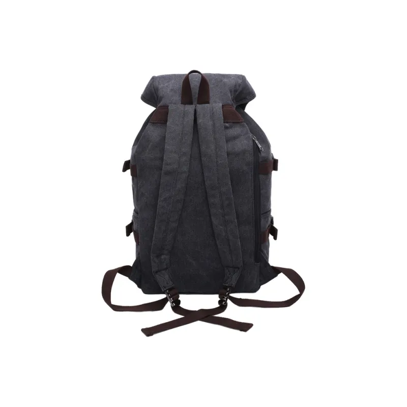 Slazenger Canvas Laptop Backpack Regular Unisex Black/Khaki/Dark Blue/Coffee-2