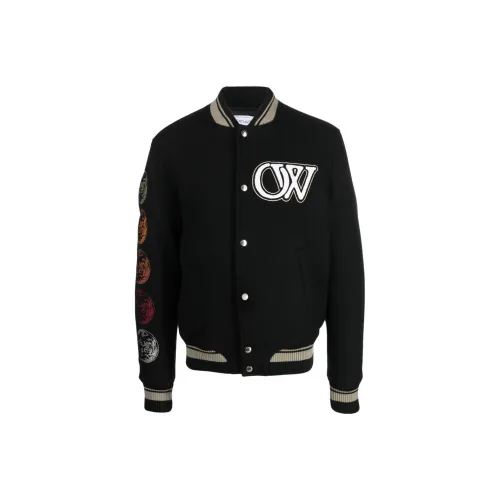 OFF-WHITE Logo-Applique Bomber Jacket 