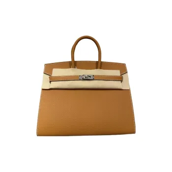 HERMES Birkin Epsom Leather Birkin Bag Handbags Women's Gold Brown