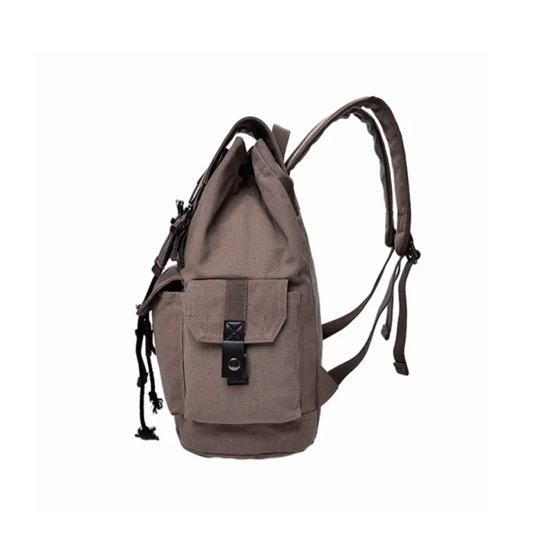 Slazenger Canvas Laptop Backpack Regular Unisex Black/Khaki/Coffee-10