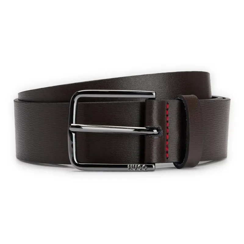 HUGO BOSS Logo engraved Leather Belt-0