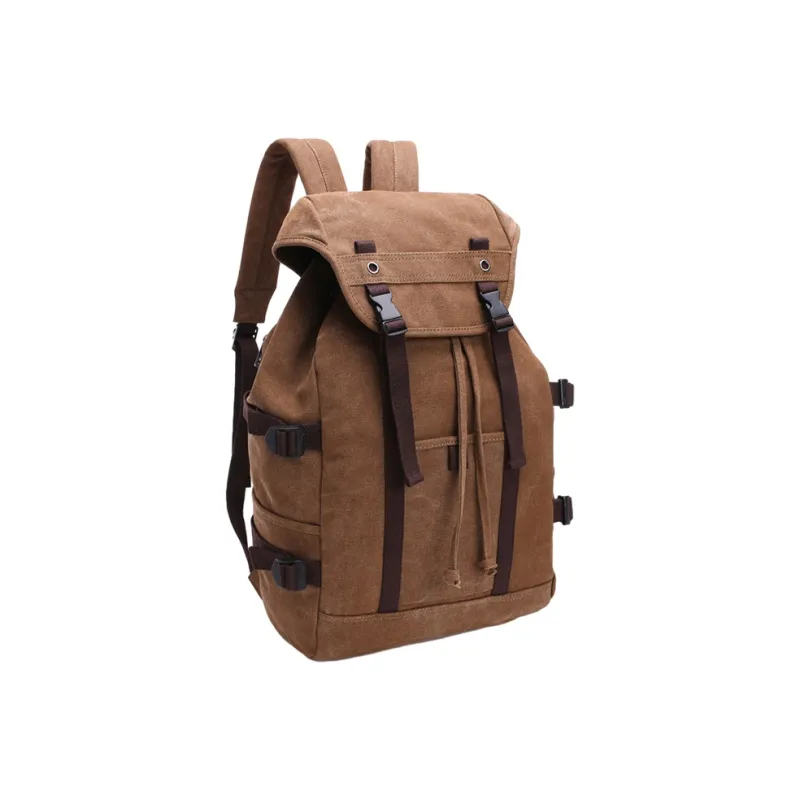 Slazenger Canvas Laptop Backpack Regular Unisex Black/Khaki/Dark Blue/Coffee-13