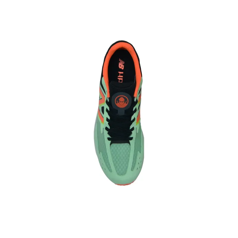 New Balance Hanzo Cushioned Slip Resistant Low Top Running Shoes Unisex Green Black Orange-2