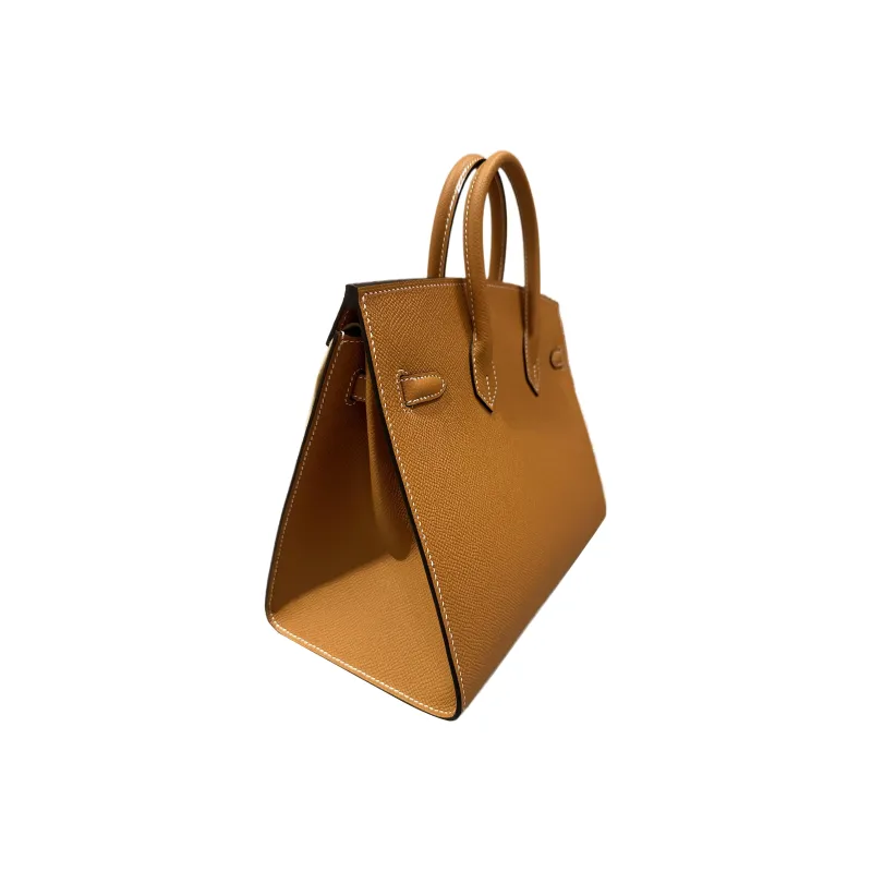HERMES Birkin Epsom Leather Birkin Bag Handbags Women's Gold Brown-2