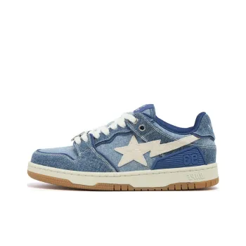 BAPY x A BATHING APE STA Low Top Skateboard Shoes Unisex Blue