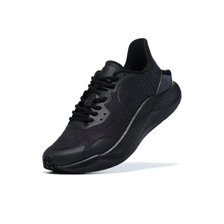 BMAI Cushioning Anti Slip And Wear Resistant Breathable Coverage Support Mid Top Running Shoes Women's Black-2