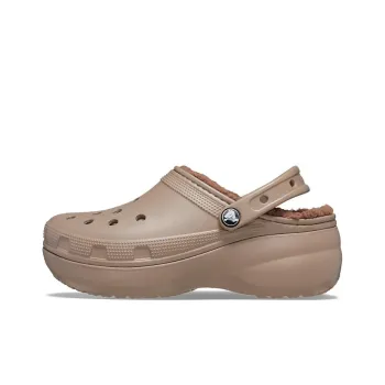 Crocs Classic Platform Lined Clogs 'Mushroom' Women's