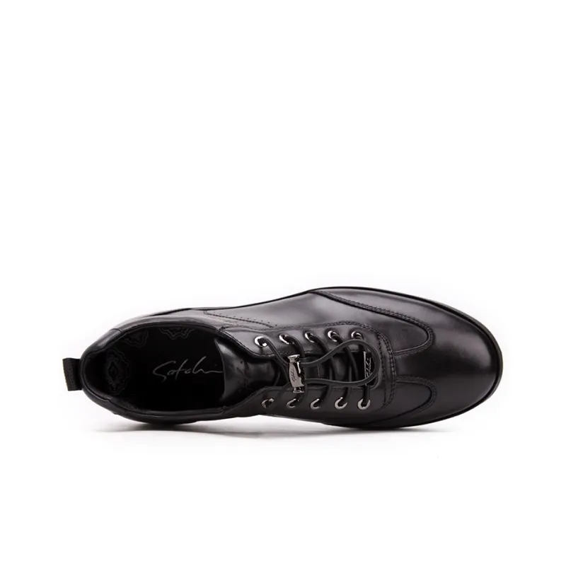 Satchi Low Top Skateboard Shoes 3cm Men's Black-3