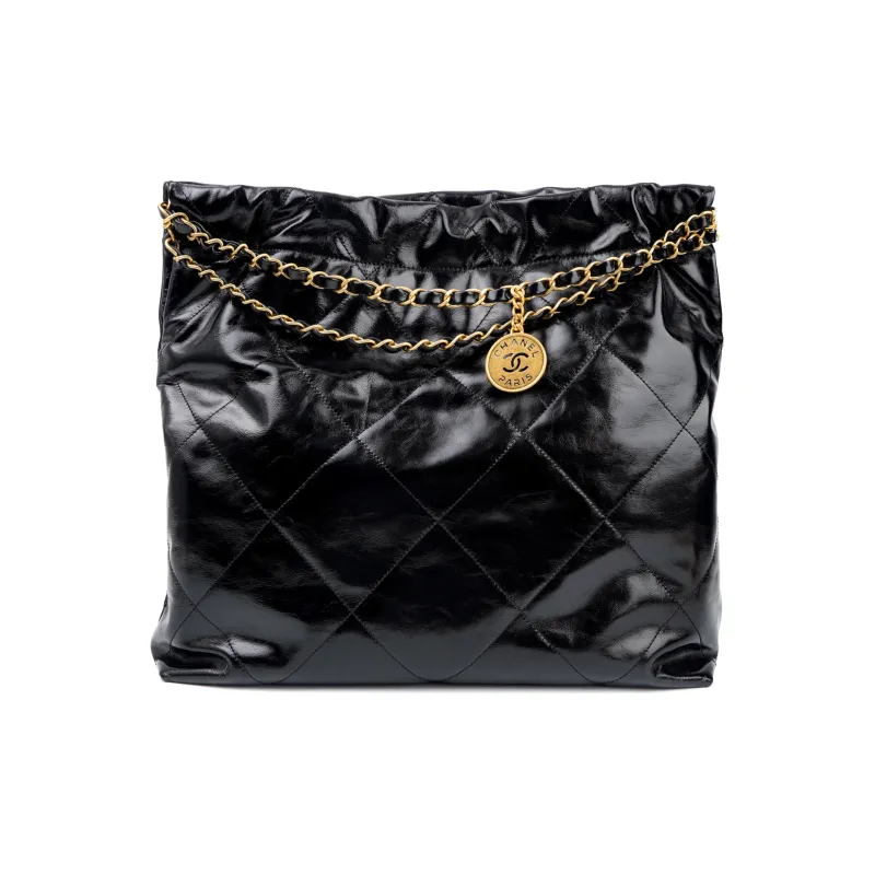 CHANEL 22Bag Calfskin Portable Crossbody Bag, Shoulder Bag Women's Black-1