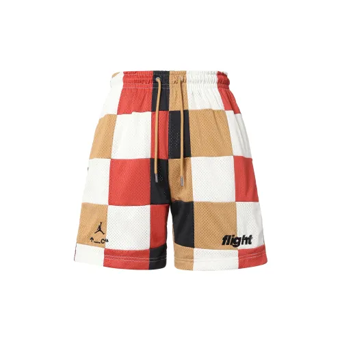 Jordan Casual Shorts Men Red Clay Element Gold Multicolor