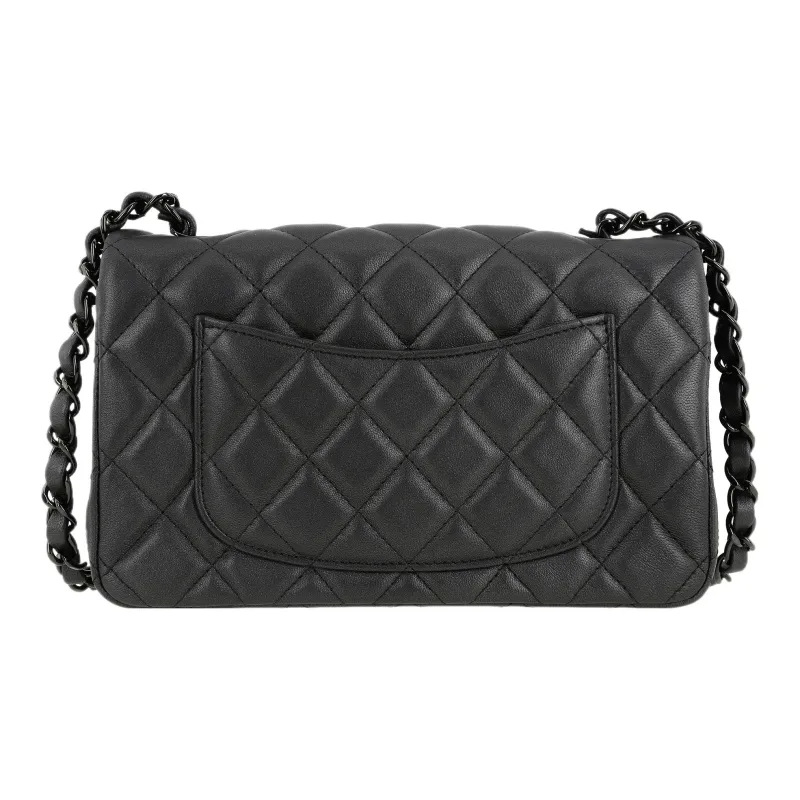 CHANEL Classic Flap CF Sheepskin Flap Bag, Shoulder Bag, Crossbody Bag Mini Women's Black-2