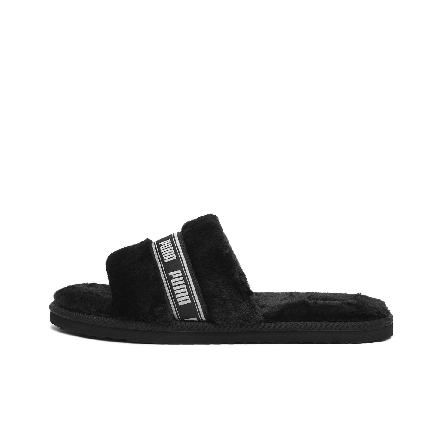 Puma Fluff Slide Little Kid Black