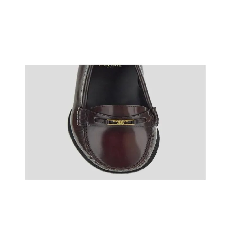 CELINE Triomphe Loafers 1.5cm Men's Umber-10